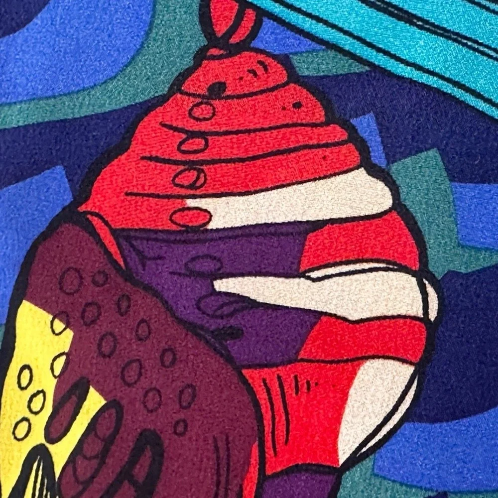 Vibrant Silk Colorful Insect long Print‎ Scarf